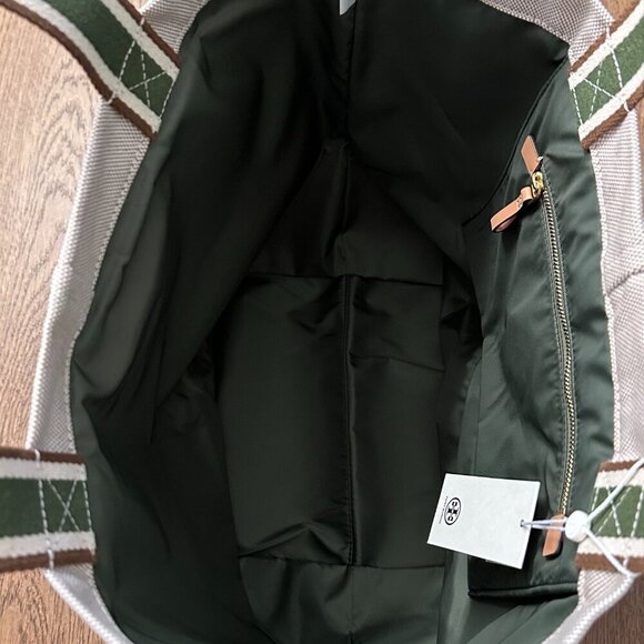 NWT! NEW! Tory Burch Gracie Canvas Tote -Natural Women Tote Bag - Picture 9 of 12